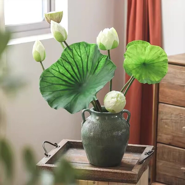 RusticReach Artificial Lotus Flower and Seedpod