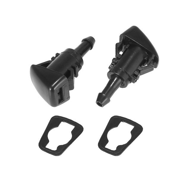 Unique Bargains Front Windshield Washer Nozzles Fit For Chrysler Town amp Country With Hose Connector Black Pack Of 5