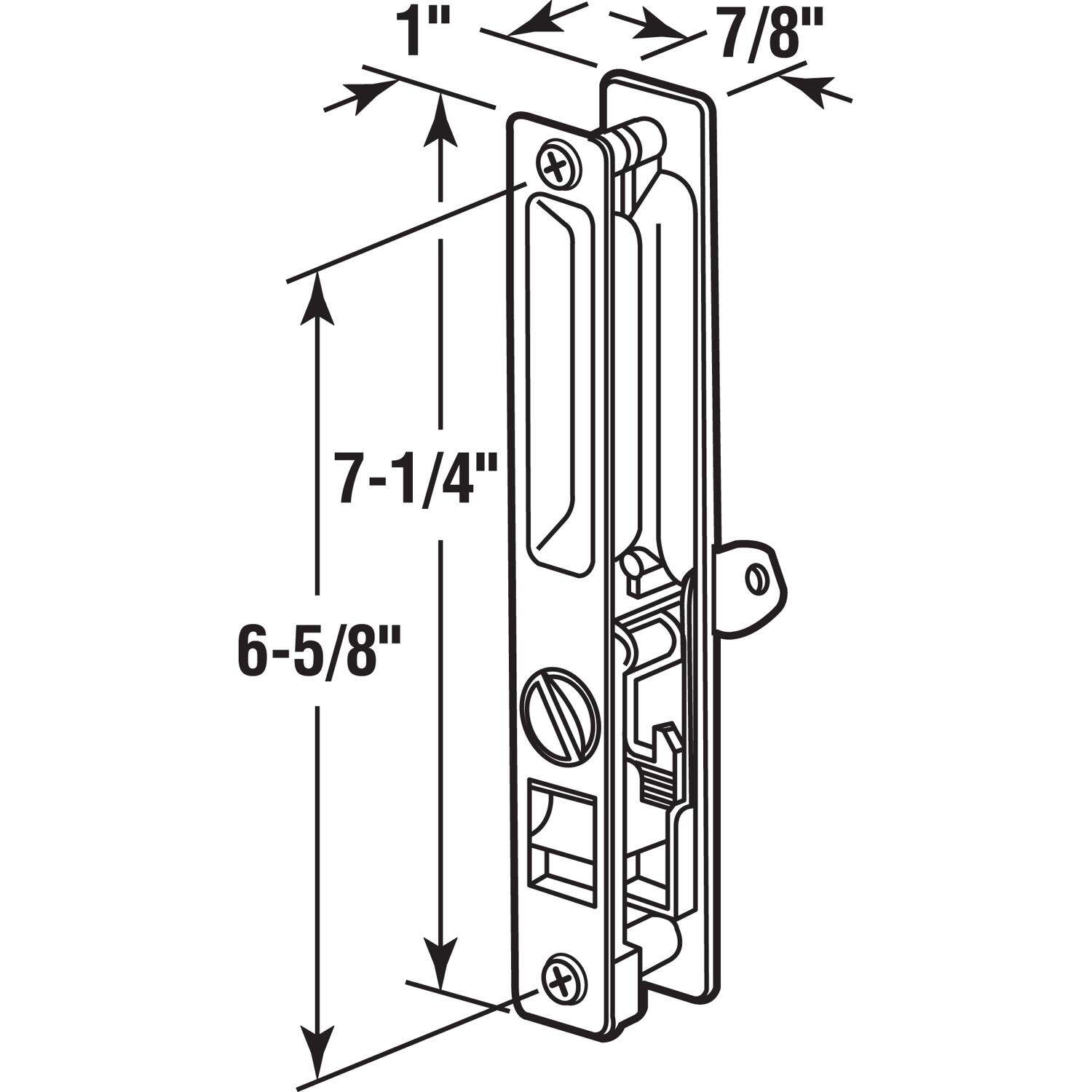 Prime-Line Chrome Steel Outdoor Patio Door Handle Set