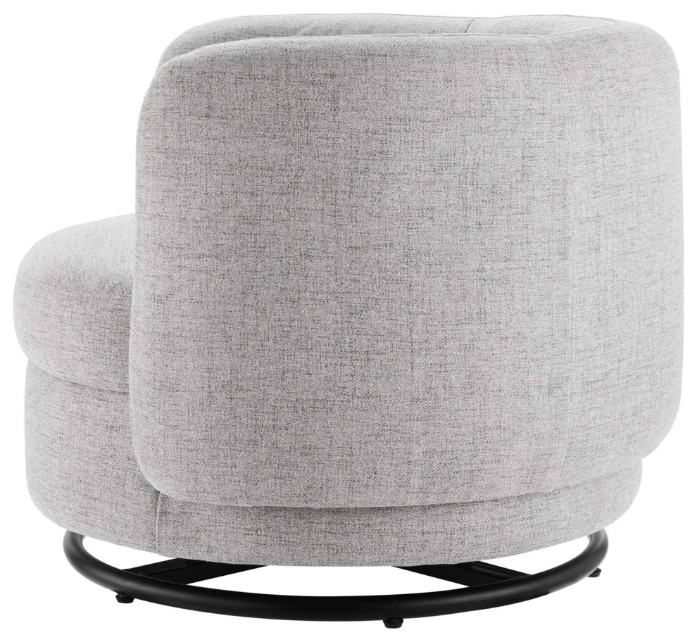 Armchair Swivel Accent Chair  Black Gray  Fabric  Modern  Cafe Hospitality   Contemporary   Armchairs And Accent Chairs   by House Bound  Houzz