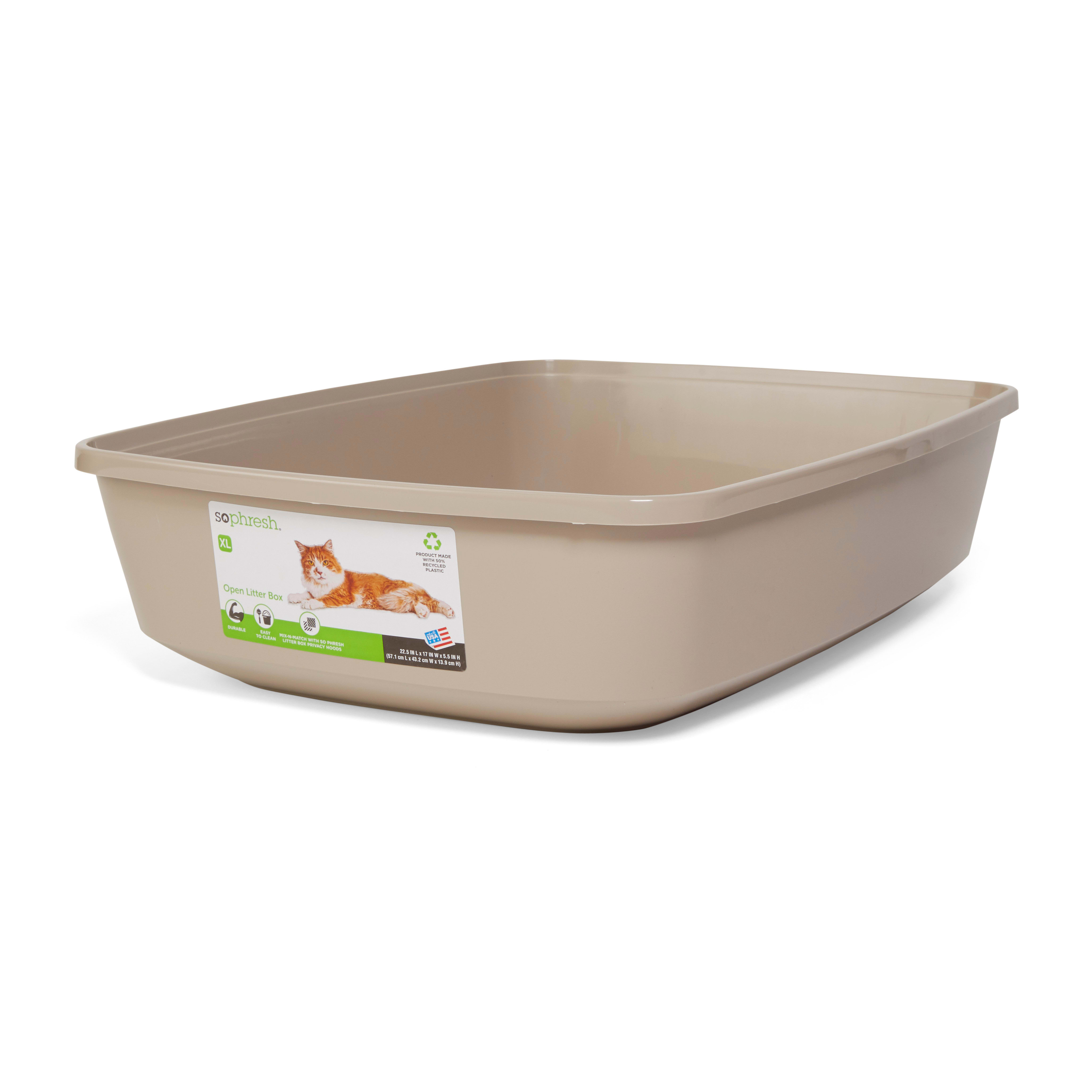 So Phresh Brown Open Cat Litter Box， 22.5