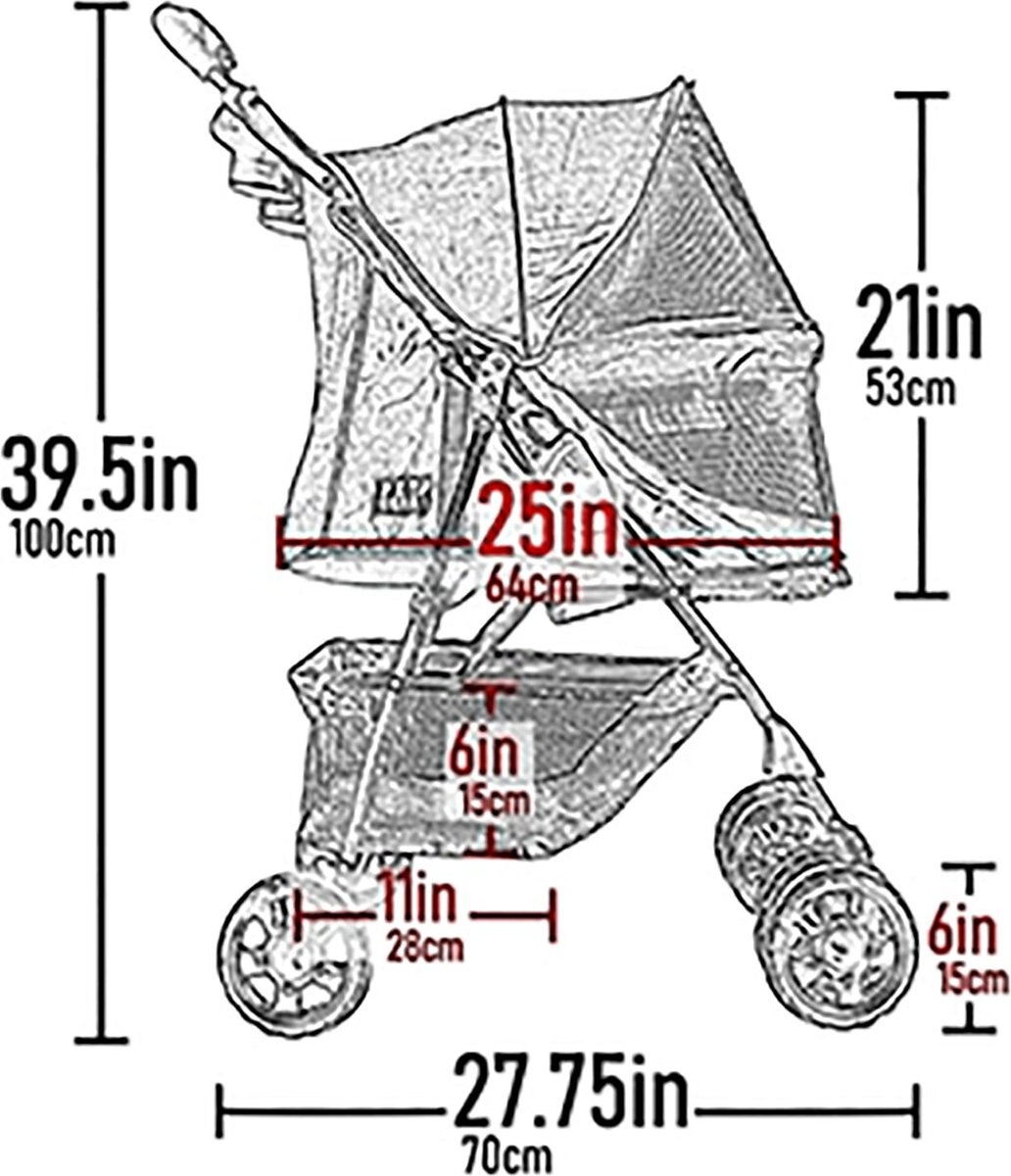 Pet Gear Happy trails No-Zip Pet Stroller