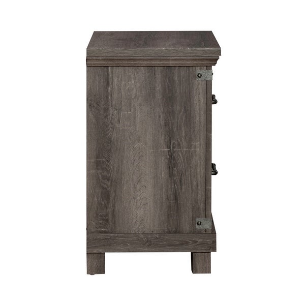 Lakeside Haven Brownstone Nightstand with Charging Station - - 36903193