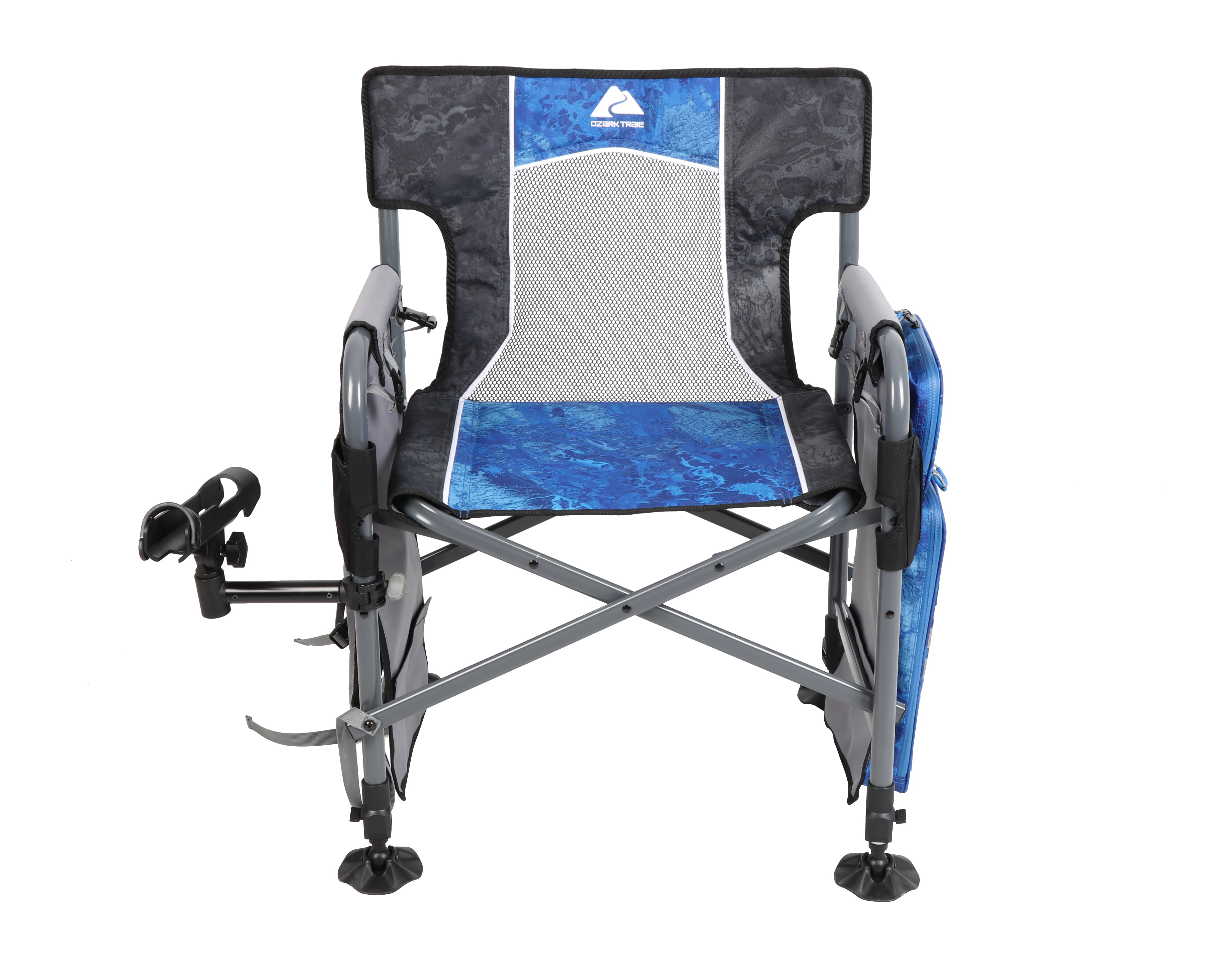 Ozark Trail Camping Director Fishing Chair, Blue, Adult