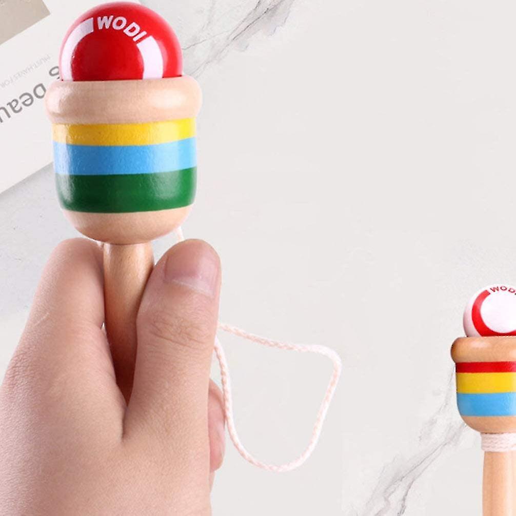 2 Pack Wooden Catching Fan You Cups And Ball Games Hand Eye Coordination Ball Catching Cup Kendama
