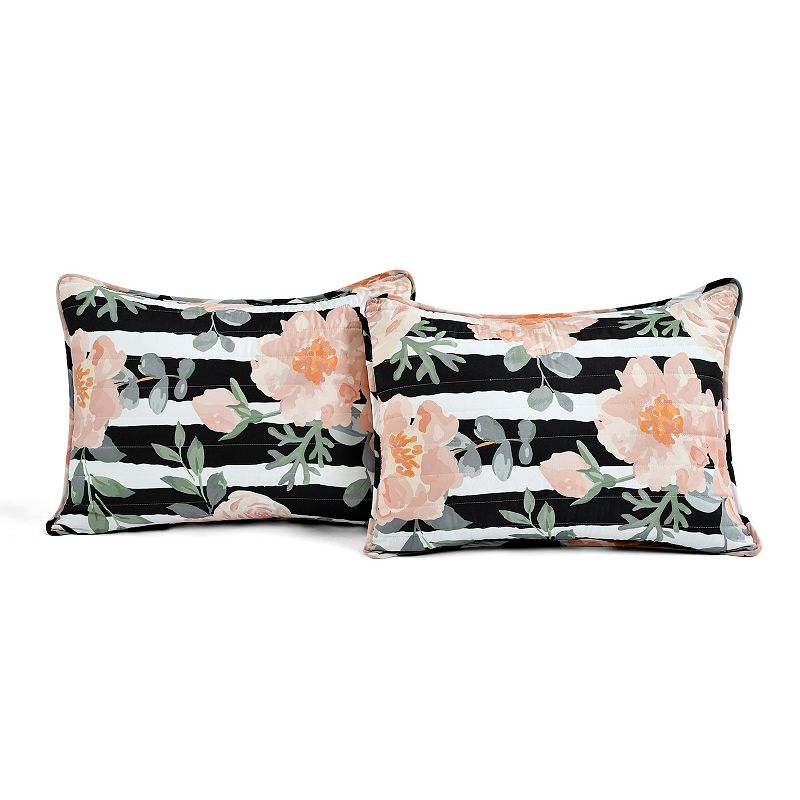 Lush Decor Amara Watercolor Rose Quilt Set