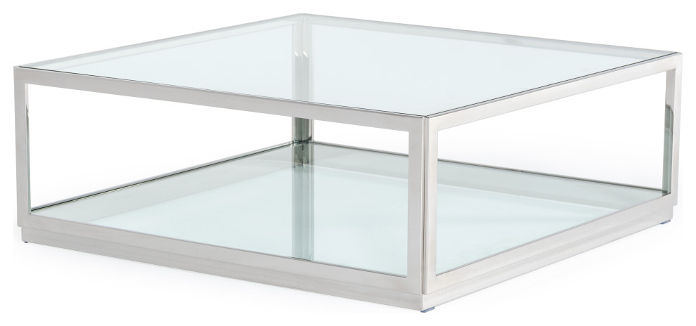 Modrest Weller Modern Stainless Steel Coffee Table   Contemporary   Coffee Tables   by Vig Furniture Inc.  Houzz