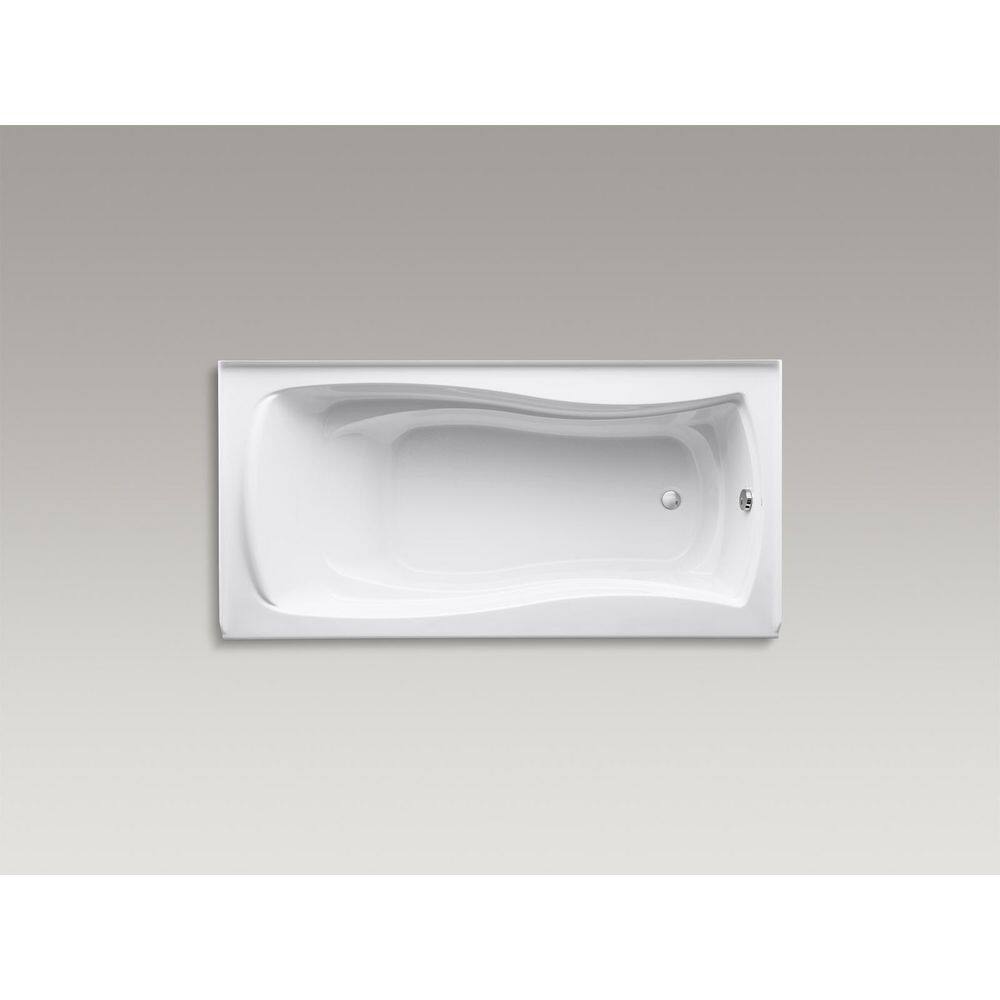 KOHLER Mariposa 72 in. x 36 in. Soaking Bathtub with Right-Hand Drain in White Integral Flange K-1259-RA-0