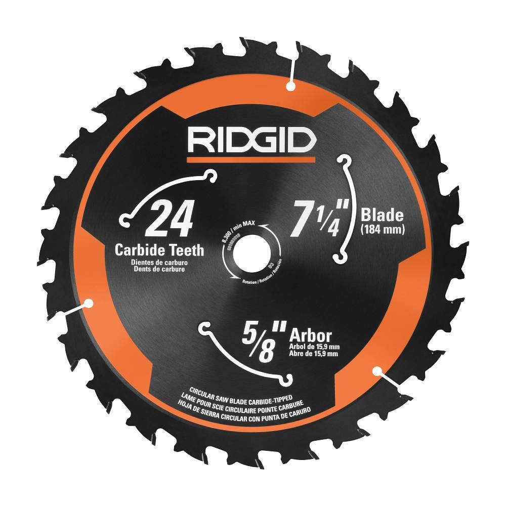 RIDGID 18V Brushless Cordless 7-14 in. Circular Saw (Tool Only) with Extra 7-14 in. Circular Saw Blade R8657B-AC714N