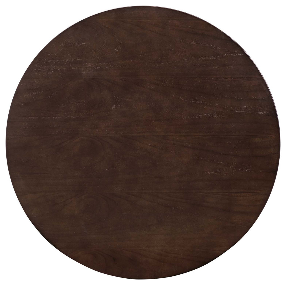 Coffee Table  Round  Wood  Metal  Black Dark Brown  Modern  Lounge Hospitality   Midcentury   Coffee Tables   by House Bound  Houzz