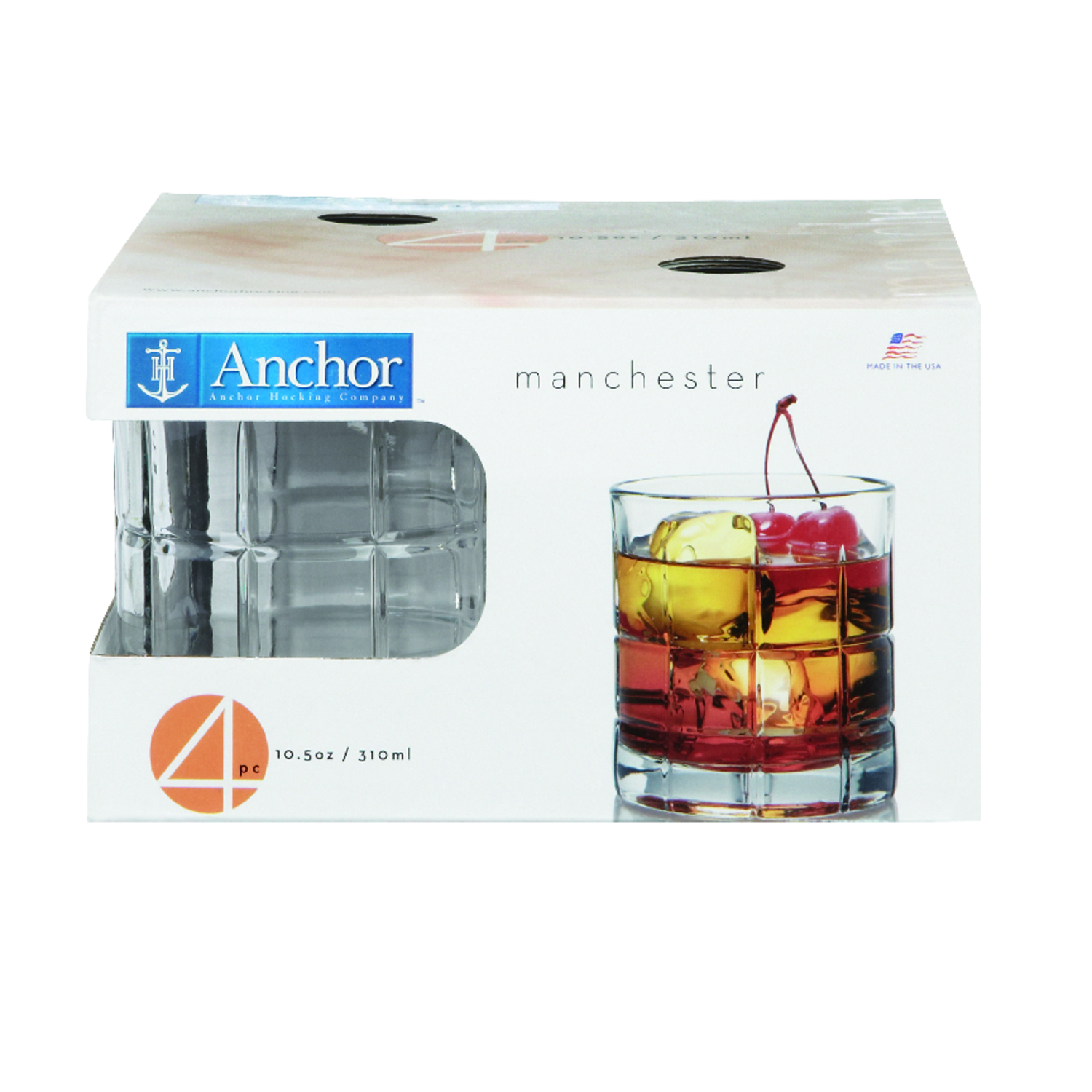 Anchor Hocking Clear Glass Drinkware Glassware Set 4 pk