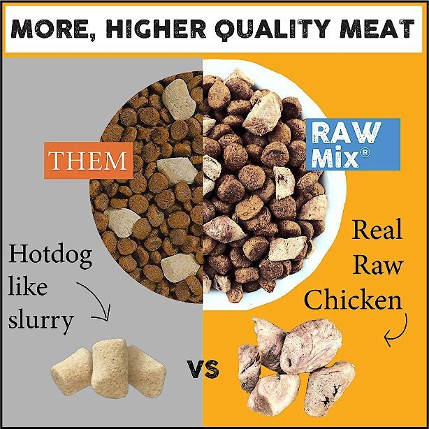 Nature's Diet Raw Mix Kibble Chicken Liver Inclusions Freeze Dried-Dog Food， 5-lb bag