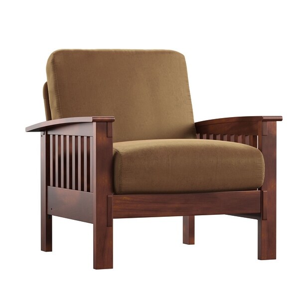 Hills Mission-Style Oak Accent Chair by iNSPIRE Q Classic