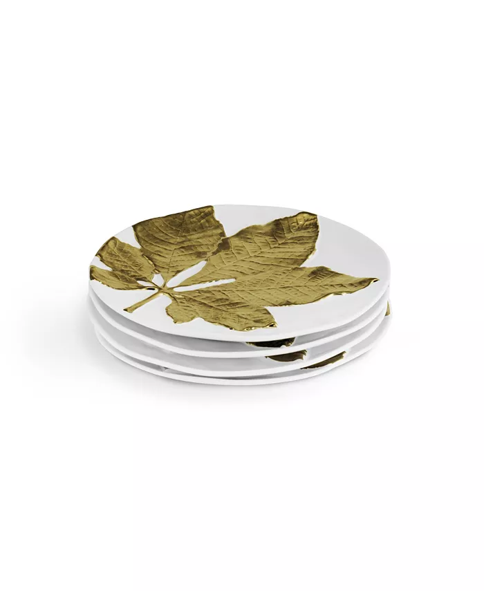 Michael Aram Chestnut Leaf Salad Plate Set of 4