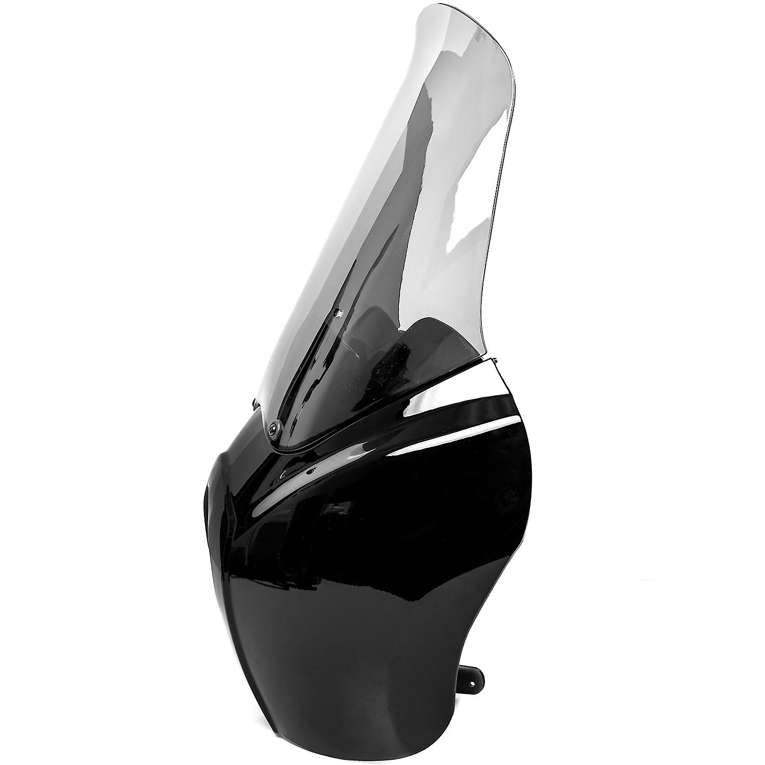 Black and Clear Tall Fairing Windshield Club Style Kit Compatible with 1987-1999 Harley-Davidson FXR - Modification Required