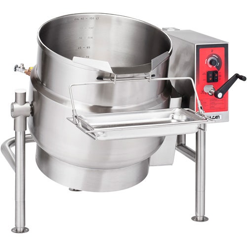 Floor Mounted Stationary Kettle， 40 Gallon Direct Steam