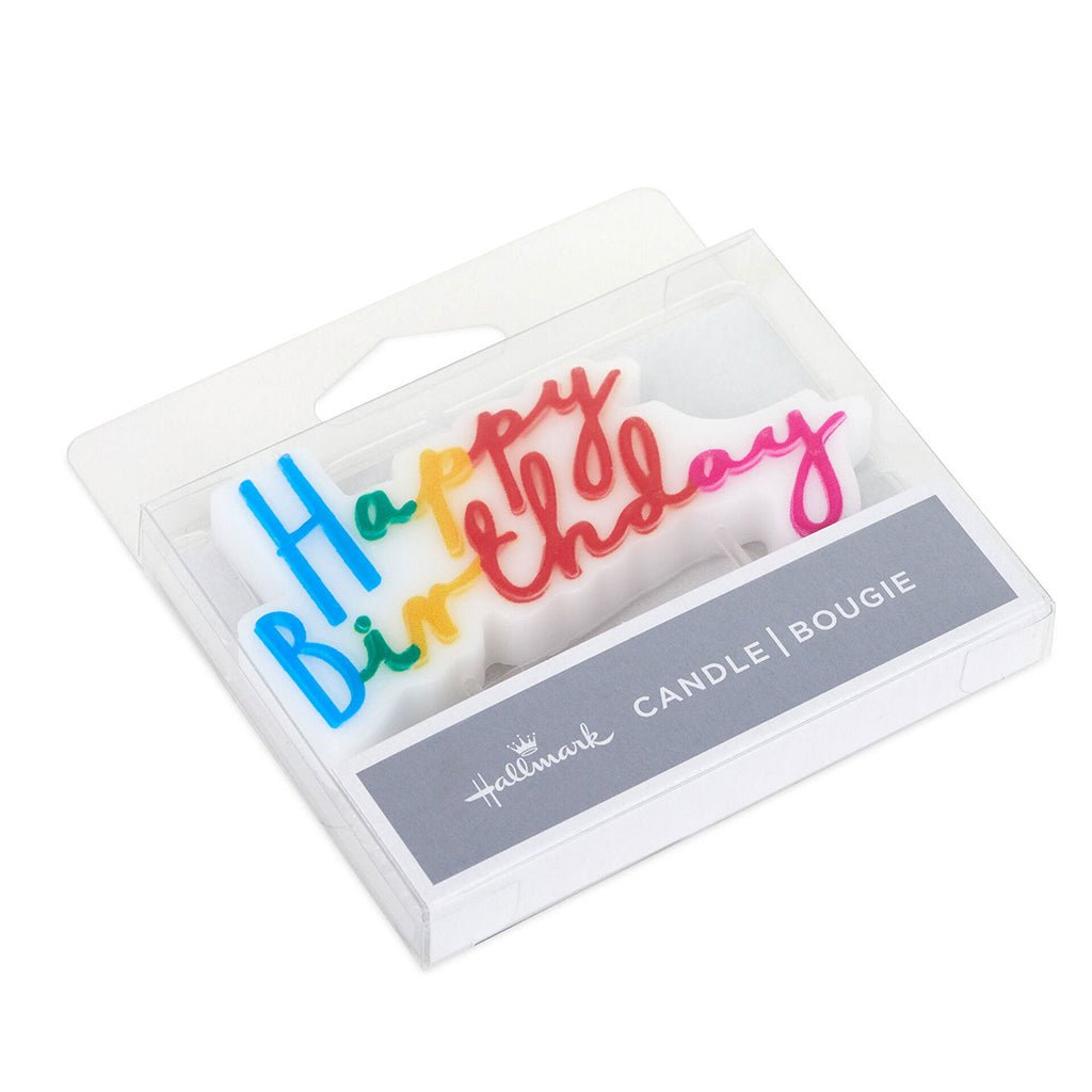 Hallmark  Rainbow Lettering Happy Birthday Candle