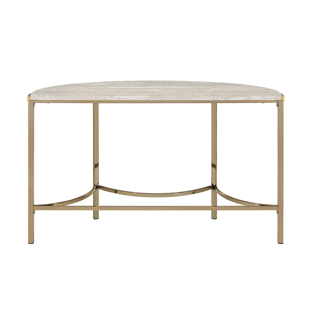 Brickelle Glam 48 inch Faux Marble Sofa Table by Furniture of America