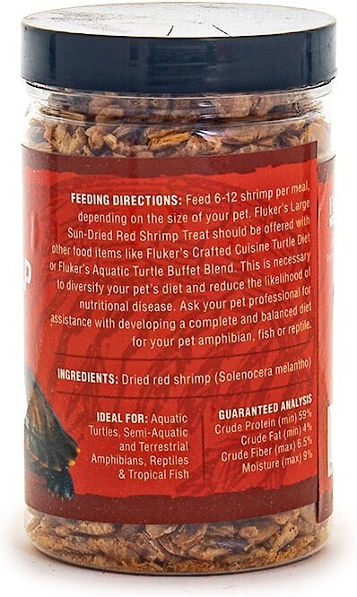 Fluker's Large Sun-Dried Red Shrimp Reptile Treat