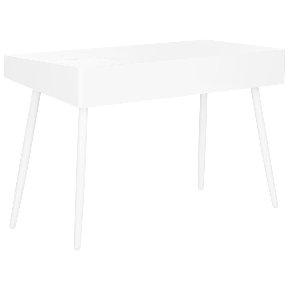 SAFAVIEH Fadri Mid Century Scandinavian White One Drawer Desk