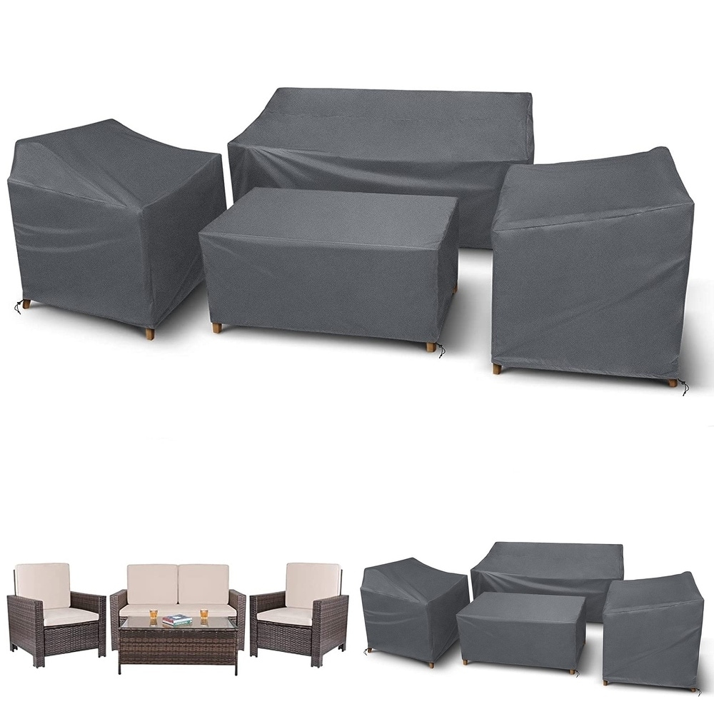 Outdoor Patio Furniture Covers 4 Piece Set Furniture Cover Waterproof