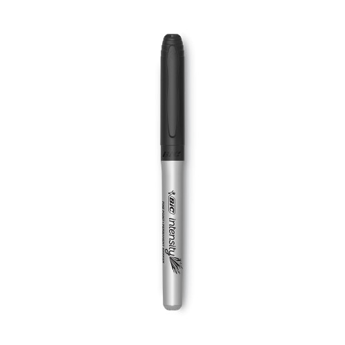 BIC Intensity Permanent Marker， Fine Bullet Tip， Tuxedo Black， Dozen (GPM11BK)