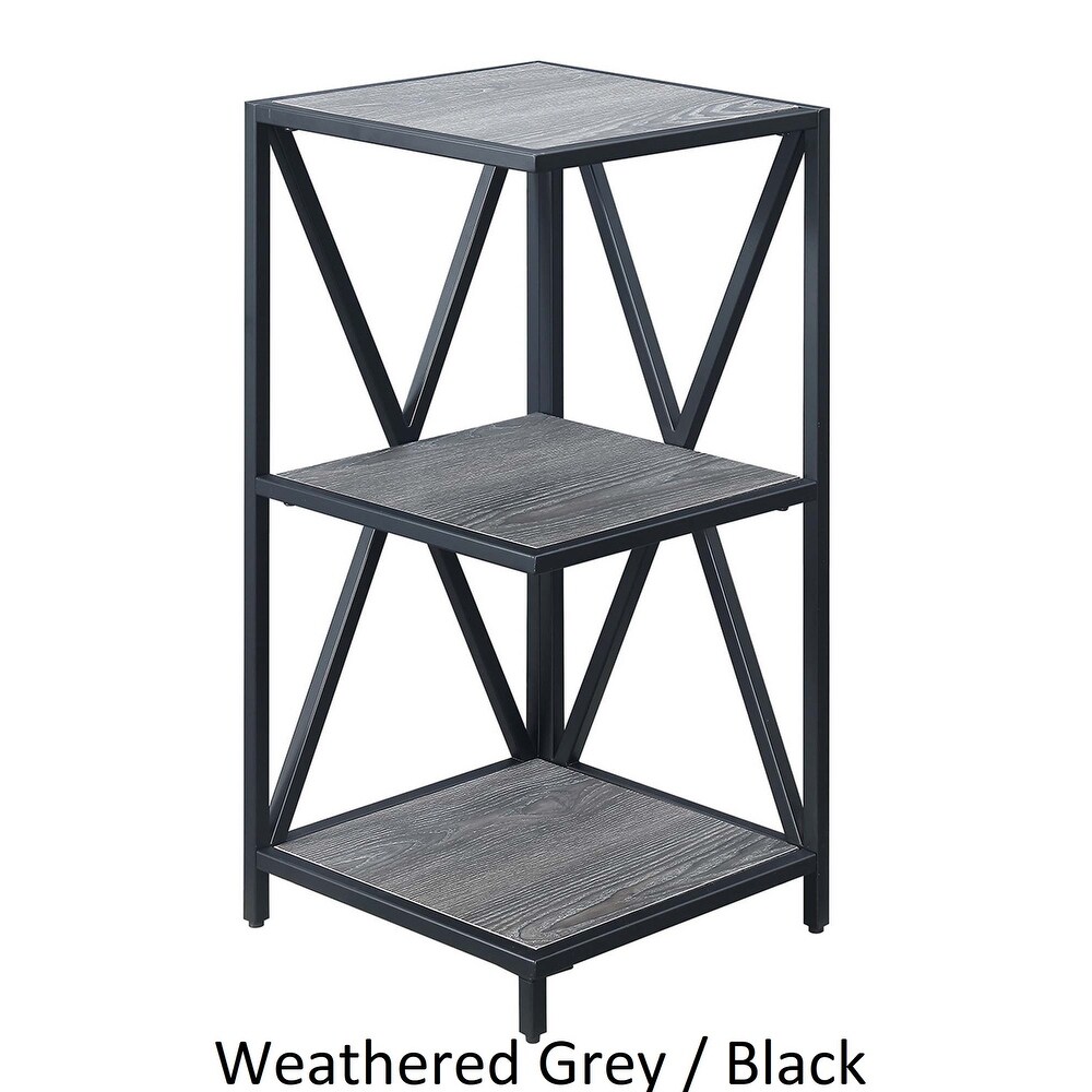 Convenience Concepts Tucson Metal 3 Tier Corner Bookcase