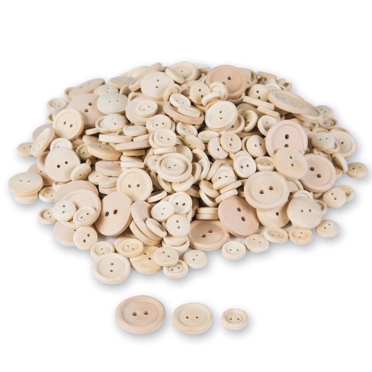 S S Worldwide Wood Buttons