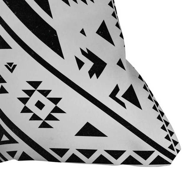 Nature Magick Southwest Geometric Bohemian Throw Pillow Black white Deny Designs