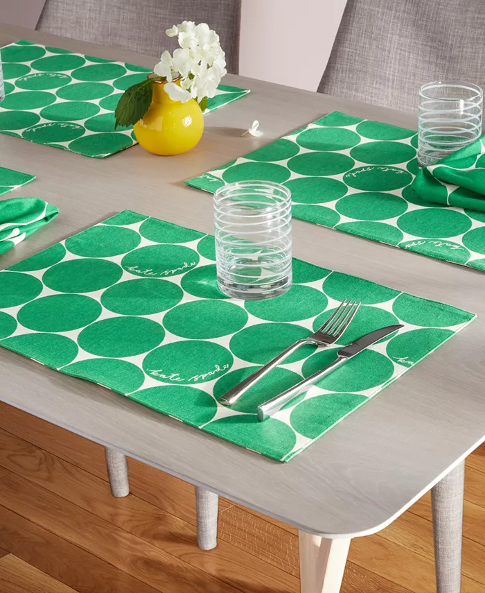 kate spade new york Joy Dot Reversible Placemats 4 Pack Set 13 x 19