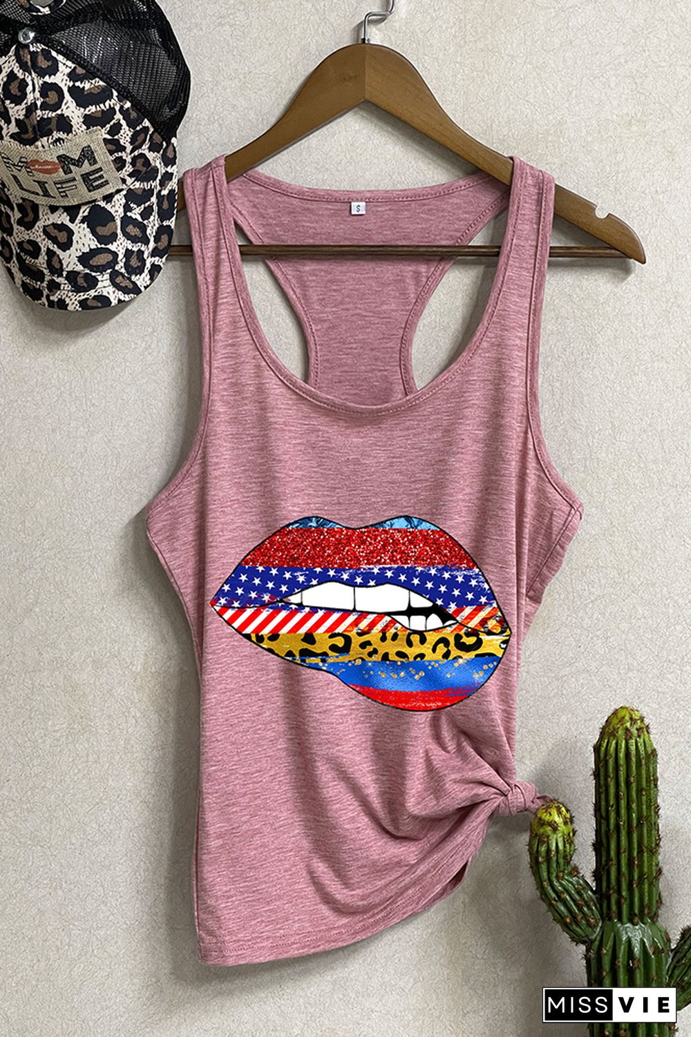 Patriotic Lips Graphic Tee Wholesale