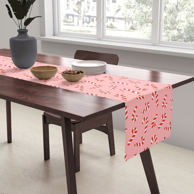 Lathe amp Quill Candy Canes Pink Table Runner Society6