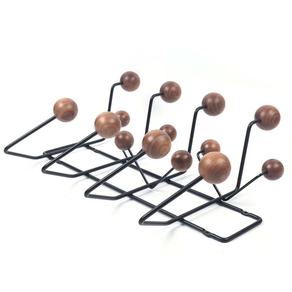 Wall Hanger Coat Rack Hang It All Candy Coat Rack Solid Walnut Wooden Balls Wood Wall Hanger Coat Rack Hang It All Candy Coat Rack Solid Walnut Wooden Balls HatandCoat Racks Wall-mounted Rack