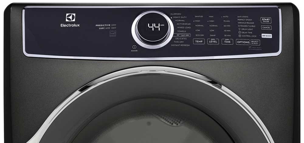 Electrolux 8 Cu. Ft. Titanium Front Load Perfect Steam Gas Dryer With Predictive Dry And Instant Refresh