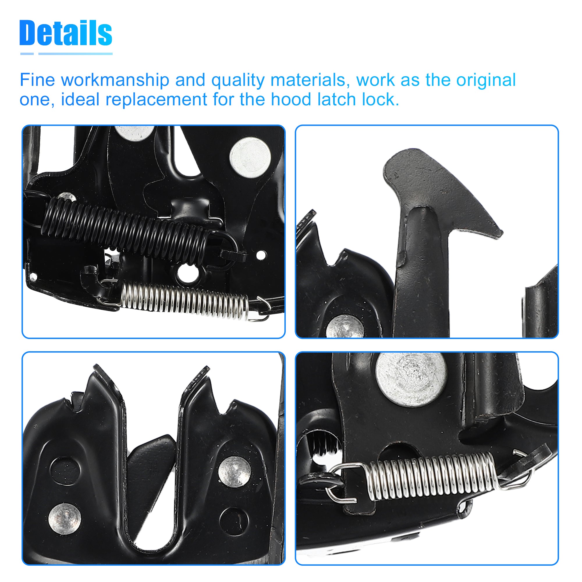 Black Hood Latch Lock 656017S000 for Nissan NV2500 2012-2019 for Nissan NV3500 2012-2019