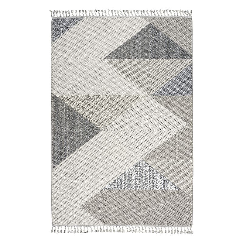 Nourison Elwood Sharp Geometric Tassel 5'3'' x 7'11'' Indoor Rug