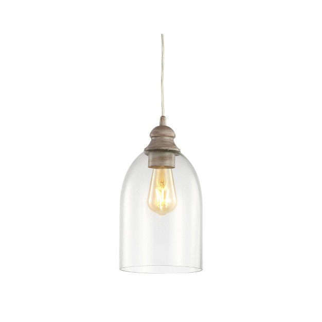 Led Adjustable Glass Greige Pendant Gray Jonathan Y