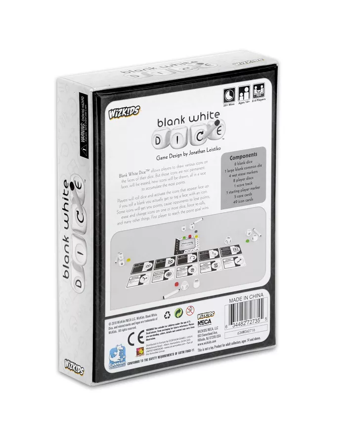 WizKids Games Blank White Dice Game