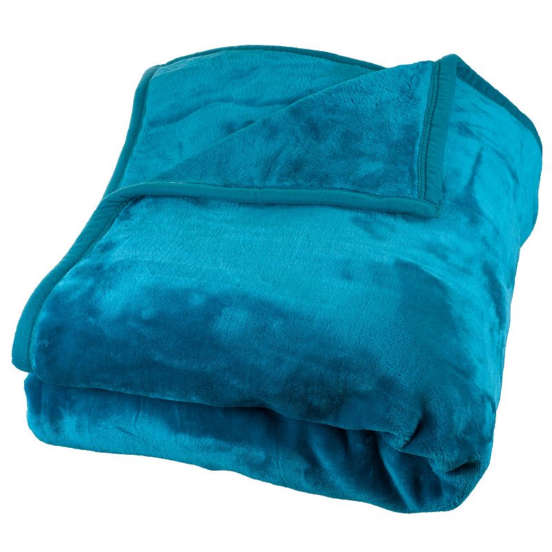 Portsmouth Home Solid Plush Faux-Mink Blanket - Twin