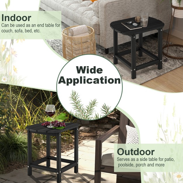 Patio Adirondack Side Table Coffee Table Weather Resistant Hdpe Garden Yard