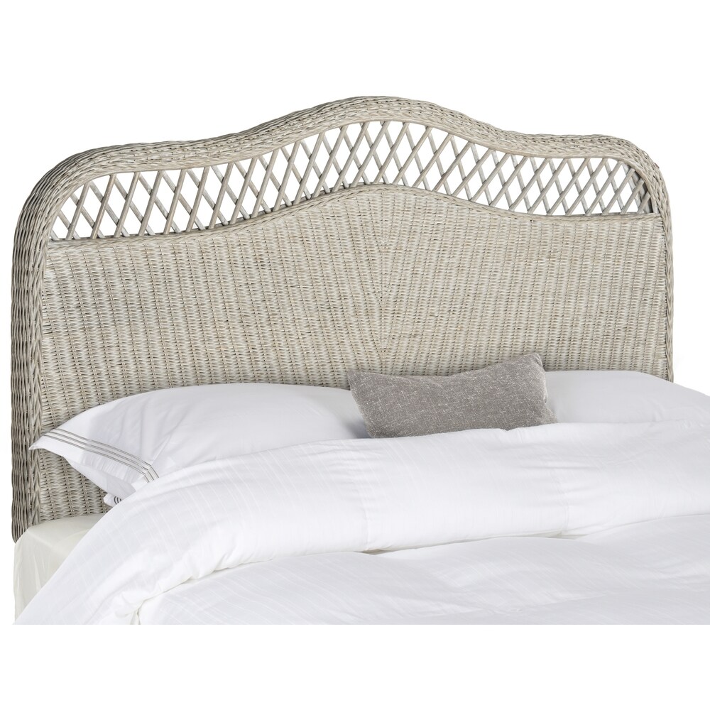 SAFAVIEH Sephina Antique Grey Rattan Headboard (Full)