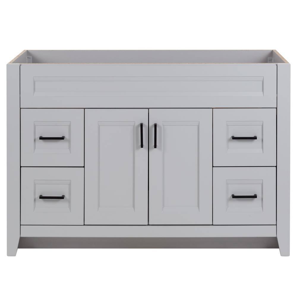 Home Decorators Collection Ridge 48 in. W x 21.6 in. D x 34 in. H Bath Vanity Cabinet without Top in Pearl Gray RG48-PG