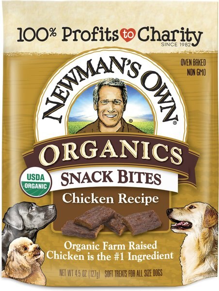 Newman's Own Organics Snack Bites Chicken Recipe Grain-Free Dog Treats