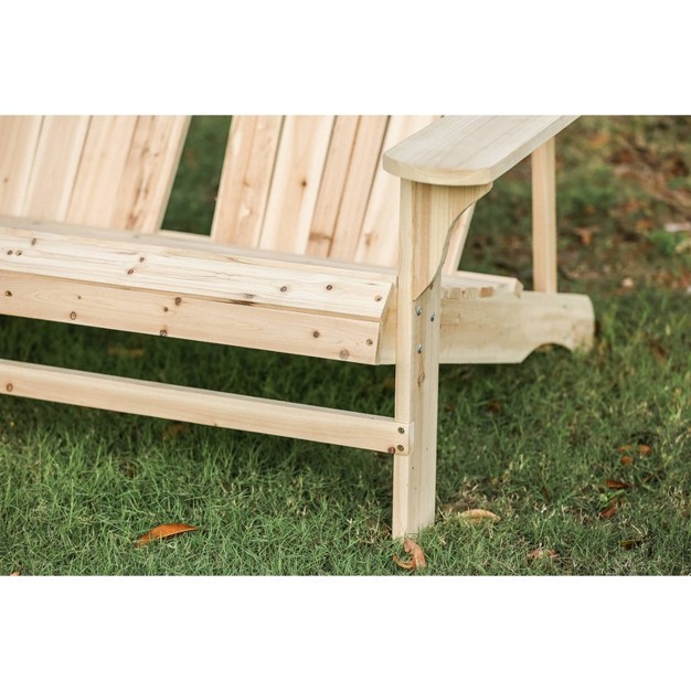 Wood Adirondack Love Seat Patio Festival