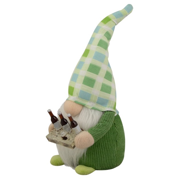 Green And Blue Plaid Springtime Gnome