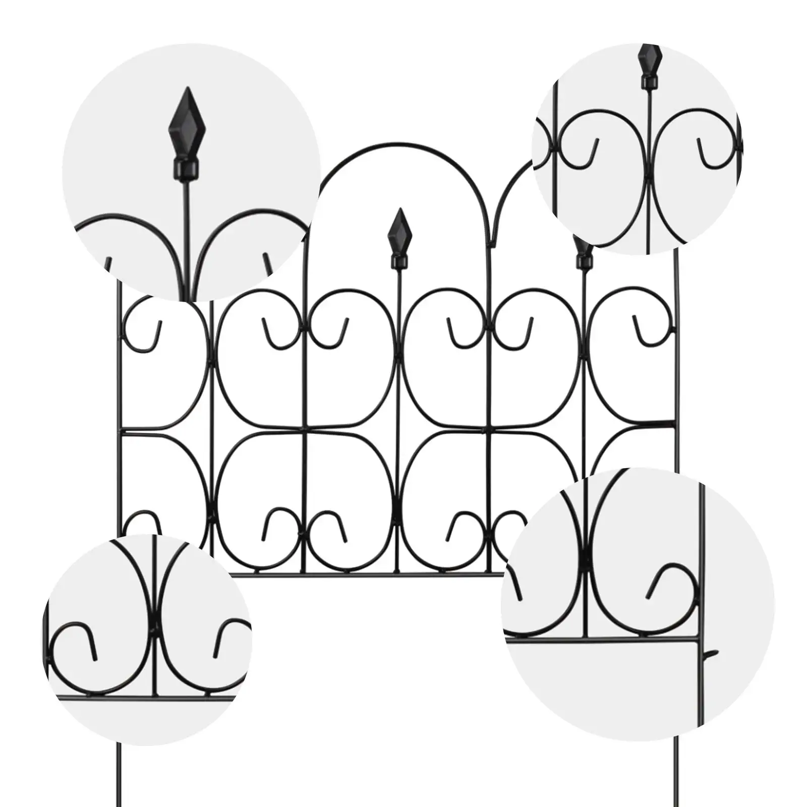 Modern garden decorative decorative  garden wrought iron fence / Zinc steel Fence/