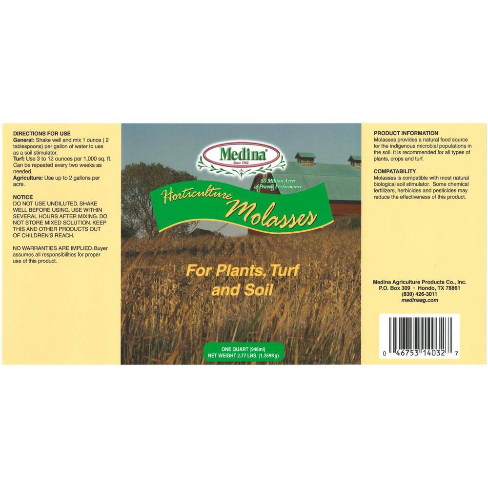 Medina 32 oz. Organic Liquid Molasses for Plants Turf and Soil 100046967