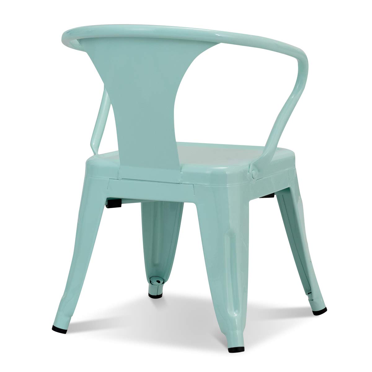 Costzon Set of 2 Kids Steel Chair w/Backrest Industrial Activity Chair (Mint Green, 2 Chairs)