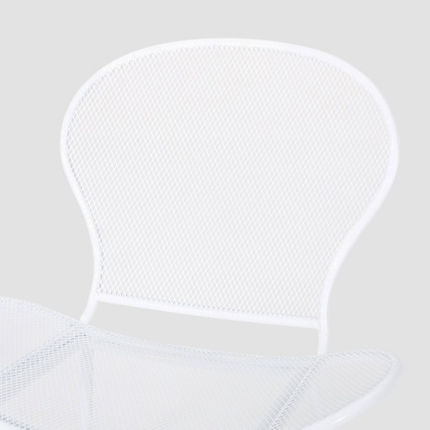 Nevada 2pk Iron Club Chair Matte White Christopher Knight Home