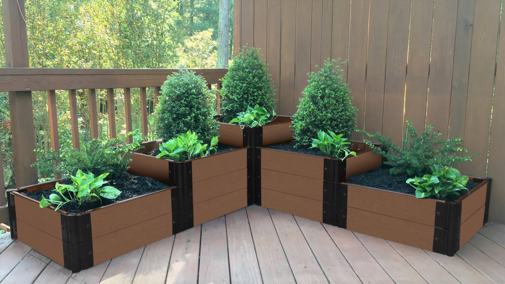 'Yosemite Falls' - 6' x 6' Terrace Garden Raised Bed (Triple Tier)